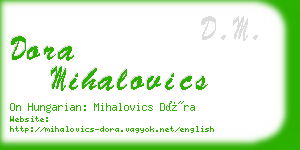 dora mihalovics business card